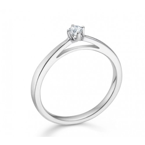 Mads Z CROWN ring 14 kt. hvidguld m. 0,09 ct diamant 1641609