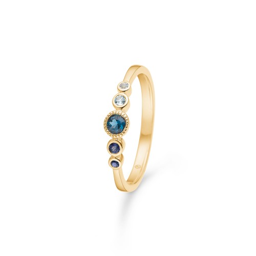 Mads Z Blue Poetry Ring 14kt. 1546181