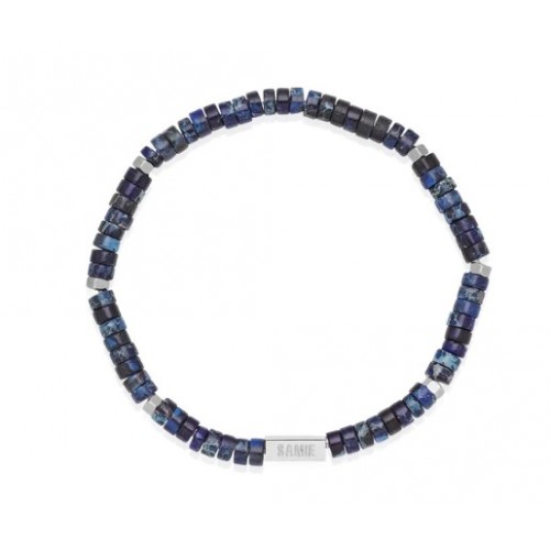SAMIE armbånd med blå perler x3013swsblue19