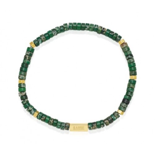 SAMIE armbånd med grønne perler x3013gsgree...