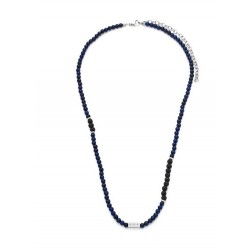SAMIE halskæde med blå og sorte perler x2012sws